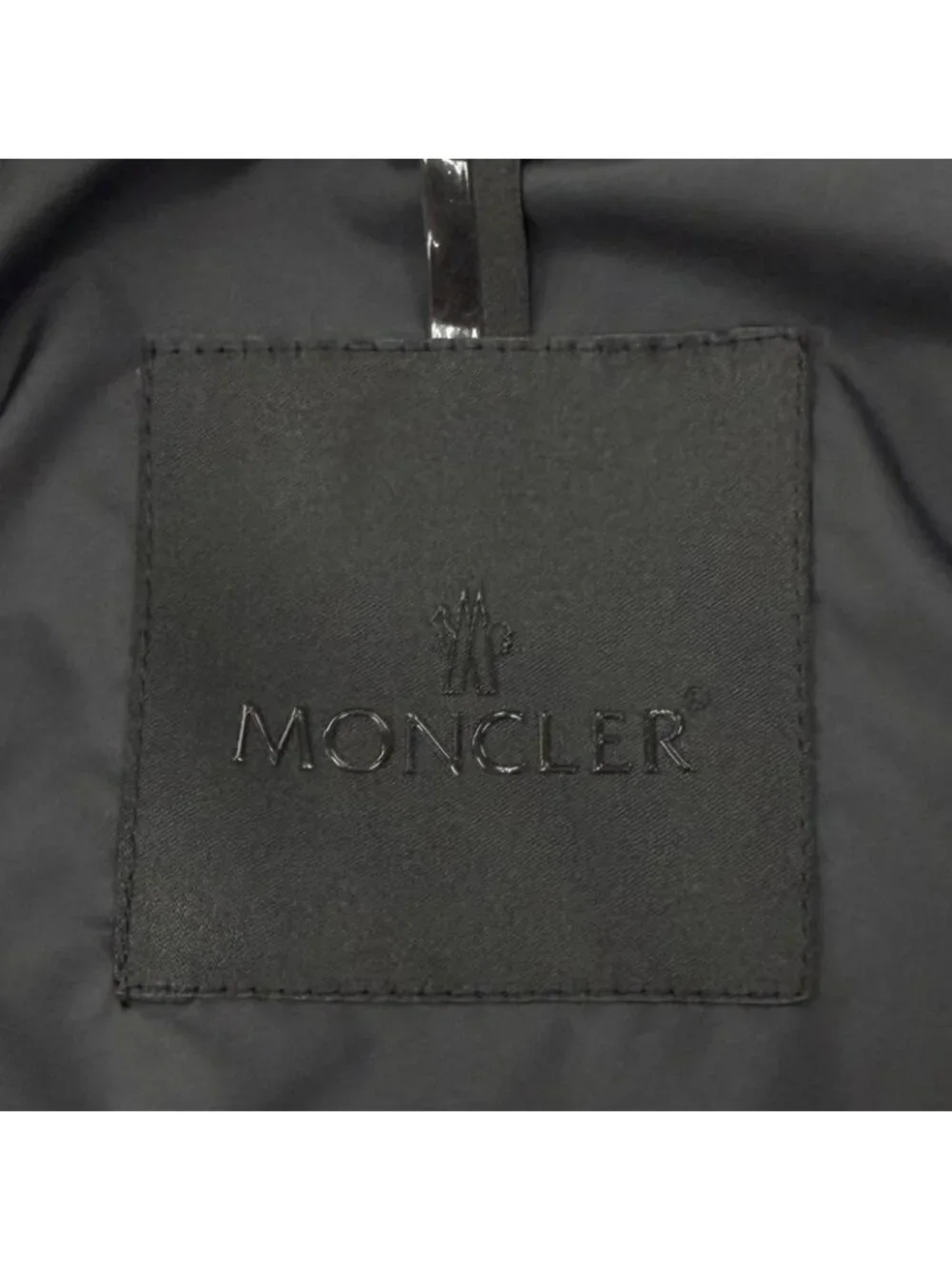 Moncler Aire Logo Patch Hooded Half Zip Gilet Down Vest Black